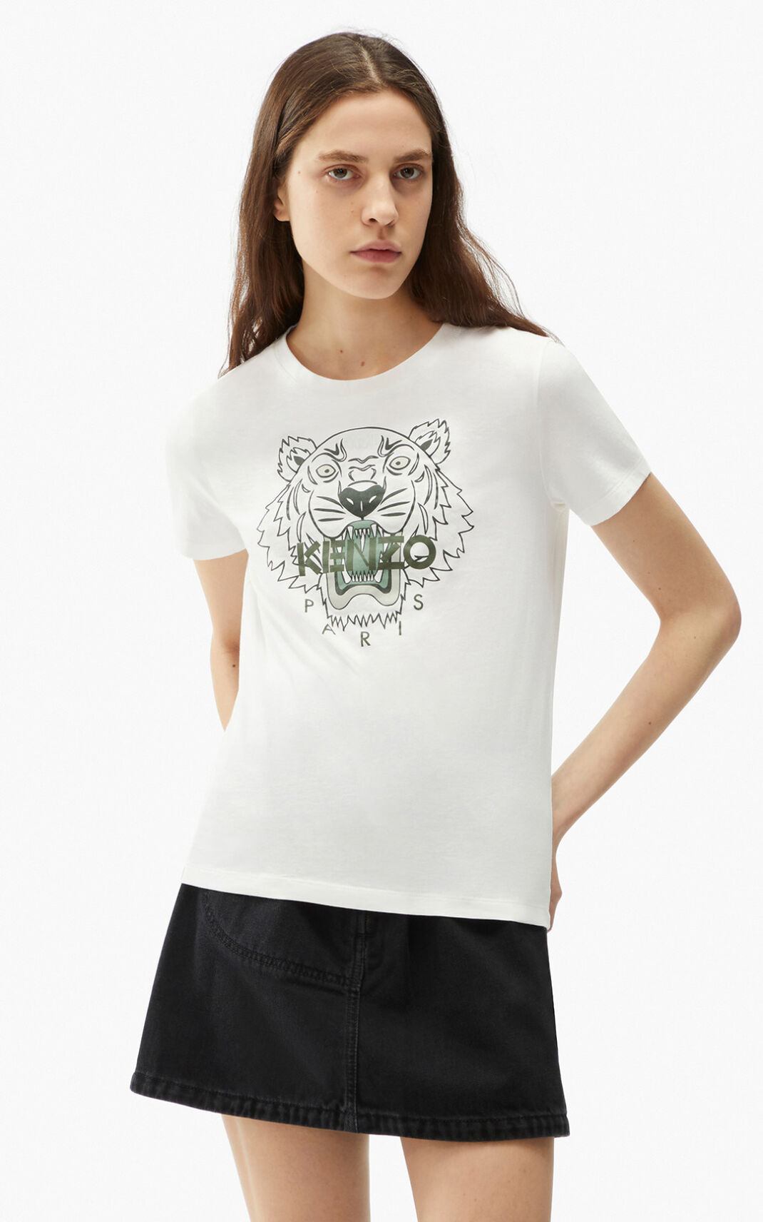 Camiseta Kenzo Tiger Feminino - Branco | 605PNCQFD